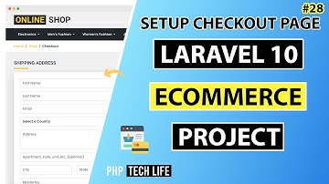 Laravel 10 Ecommerce Project | #28 Setup Checkout Page | Frontend | PHP Tech Life Hindi