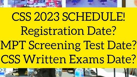 FPSC CSS 2023 schedule - CSS MPT Screening Test 2023 - CSS Written Exams 2023 Date sheet - FPSC CSS