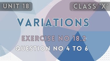 Exercise 18.1 |Question no 4 to 6 | Class X | Romaibs Academy