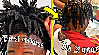 CRAZY Dreadlock Transformation - First ReTwist After A YEAR !