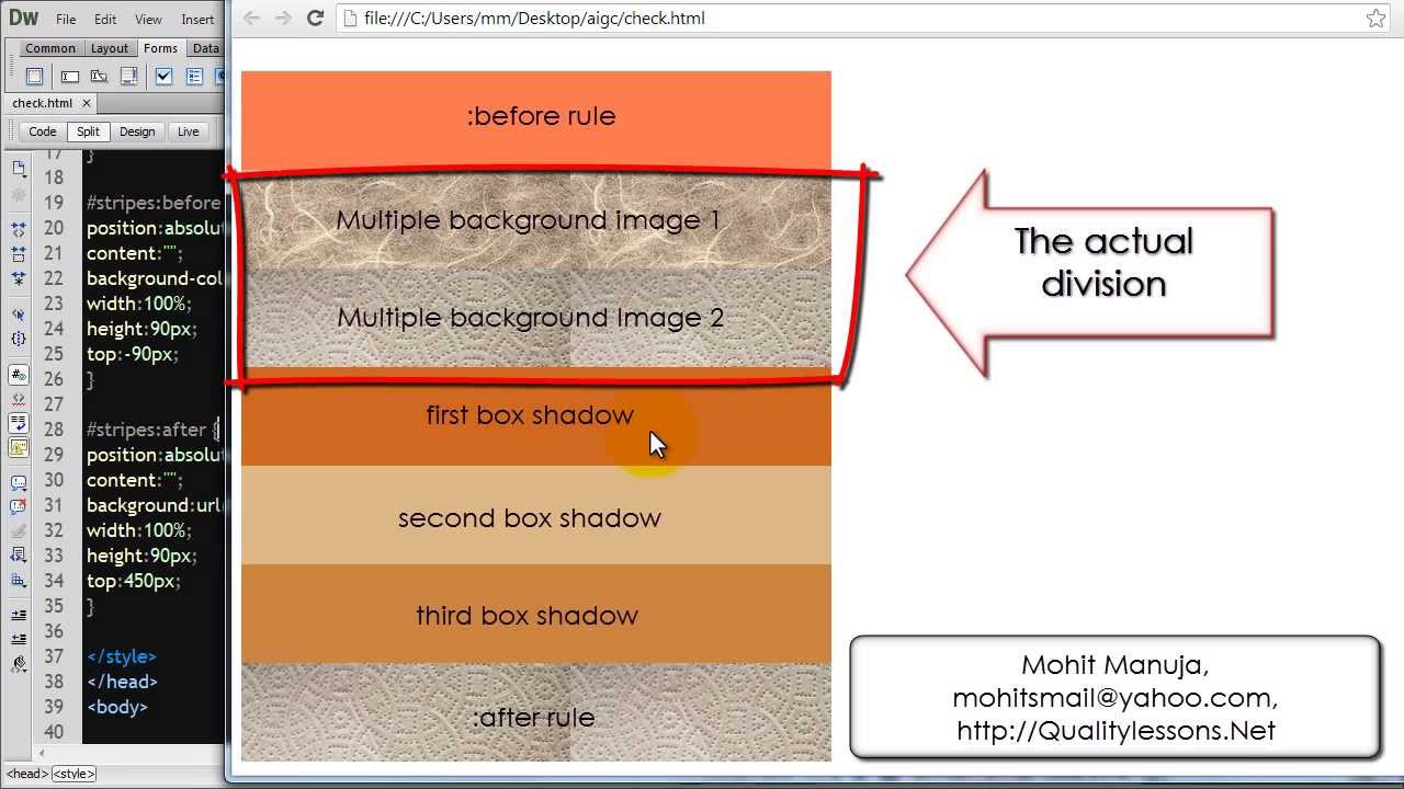 Dreamweaver tutorial- the power of css 3 -part 1 - YouTube