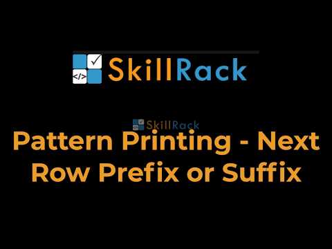 Pattern Printing Next Row Value as Suffix or Prefix