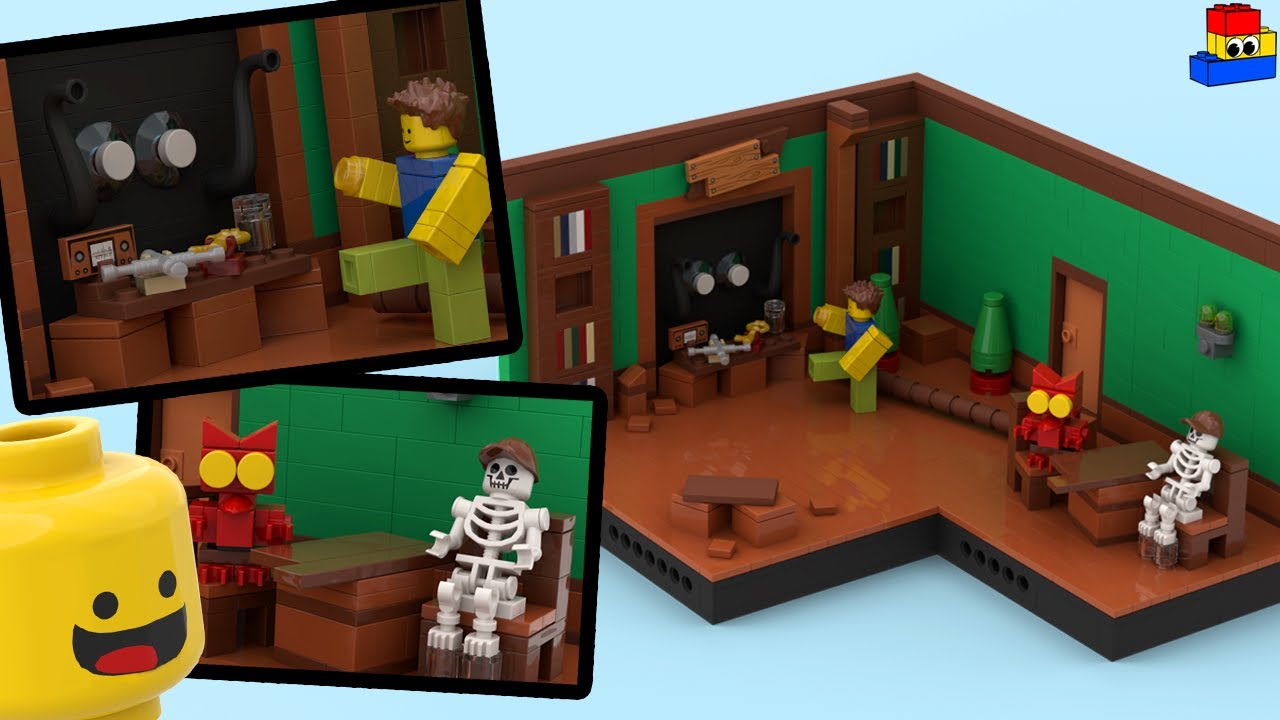 I made Roblox Doors playsets out of LEGO: Seek, Figure, Eyes, and