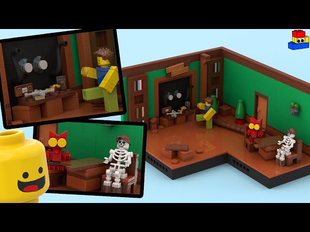 How to make Roblox Doors LEGO Minifigs Part 2: Eyes, Shadow, Hide, A-60,  Jack, Halt, Window + Ambush 