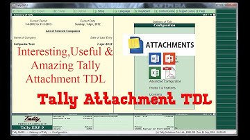 Attach documents in  Tally ERP 9 | Attach Files in Tally | Attach Documents Tally TDL in Hindi