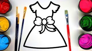 Painting Dress Apple Store Coloring Painting Pages for Kids, Learn Art + to Color with Paint 💜