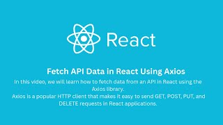 Fetch API Data in React Using Axios | Complete Beginner Tutorial