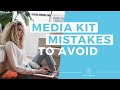 Media Kit For Bloggers & Influencers | TOP Mistakes to AVOID!