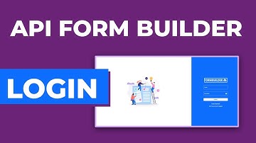 API Form Builder Login page