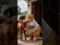 Cat saved the cow