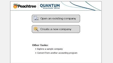 How to Create New Company in Sage Peachtree Quantum 2010