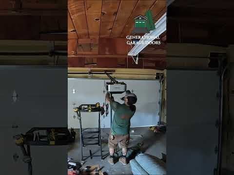 Dustin Cantu installing a CHI Skyline Flush black garage door with LiftMaster 6580L belt drive opener in Vacaville, CA