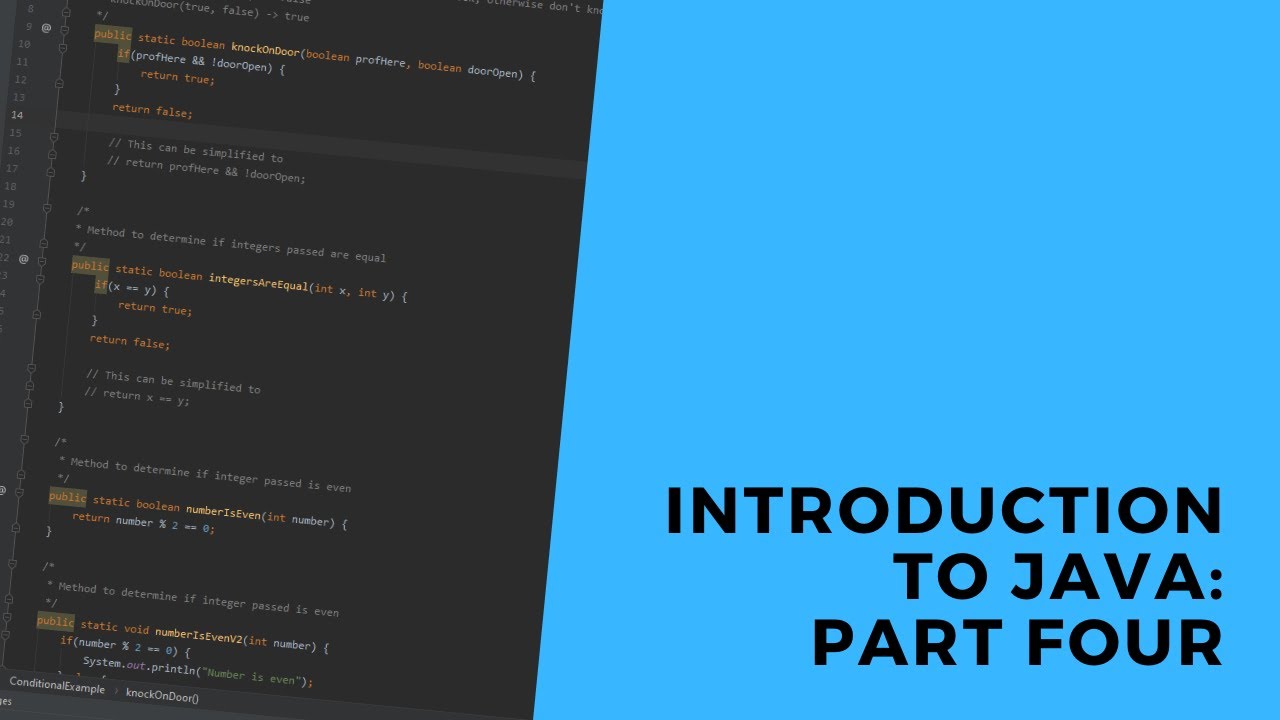 Introduction to Java: Part 4 - If Statements, Conditionals, and Ternary ...