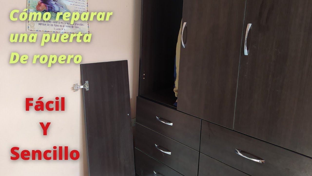 cómo reparar una puerta de ropero caída. YouTube cómo reparar una puerta de ropero caída. YouTube