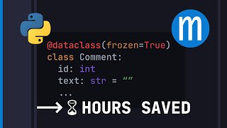 python dataclasses will save you hours, also featuring attrs