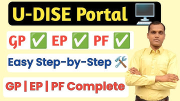 UDISE GP EP FP Update 2025-26 |  GP EP FP Udise Plus 2025-26 | udise gp ep update 2025-26