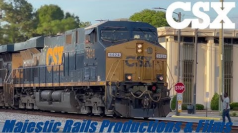 CSXT 5424 ES40DC YNC & 5219 ES40DC Leads G969-02 SB On The W&W Sub W/Horn salutes