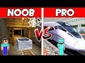 Minecraft Battle - NOOB vs PRO : TRAIN IN MINECRAFT! (Animation)