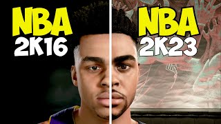 Evolution of D'Angelo Russell In NBA 2K Games  (NBA 2K16  NBA 2K23)