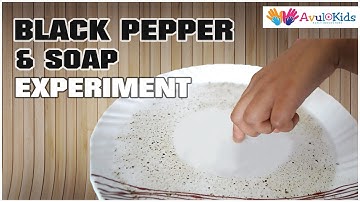 Black Pepper,Water and Soap experiment | Science experiment for kids