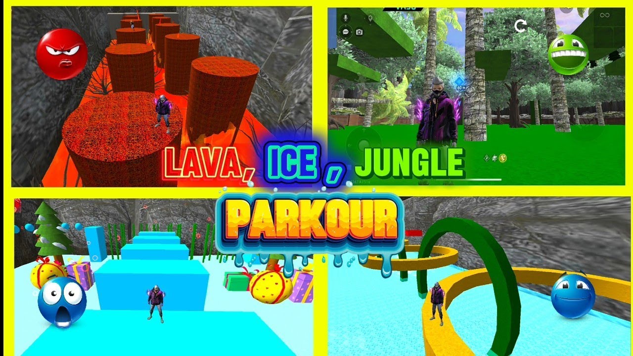 My friend make new trust issues parkour map 🤩 | Lava,ice and jungle Levels in parkour map