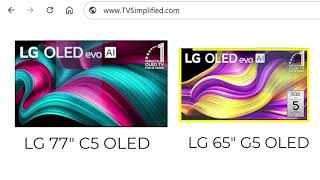 Lg C5 77 Vs Lg G5 65 Similar Price, Size Vs Image Quality