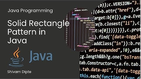 Print Solid Rectangle in Java | Java Star Pattern Program | Shivam Dipte