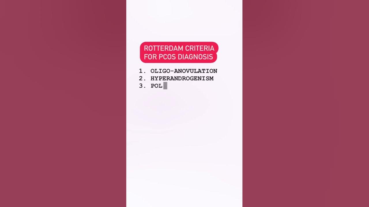 Rotterdam criteria for the diagnosis of pcos medicalterminology pcos