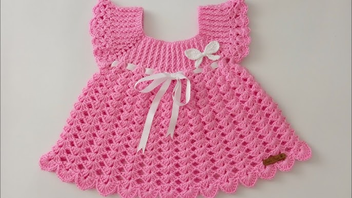 Vestido de Crochê Bebê Princesinha 