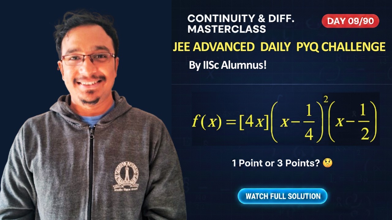 Don't Get Trapped by [4x]! Mastering Continuity & Differentiability | JEE Advanced (Day 09/90)