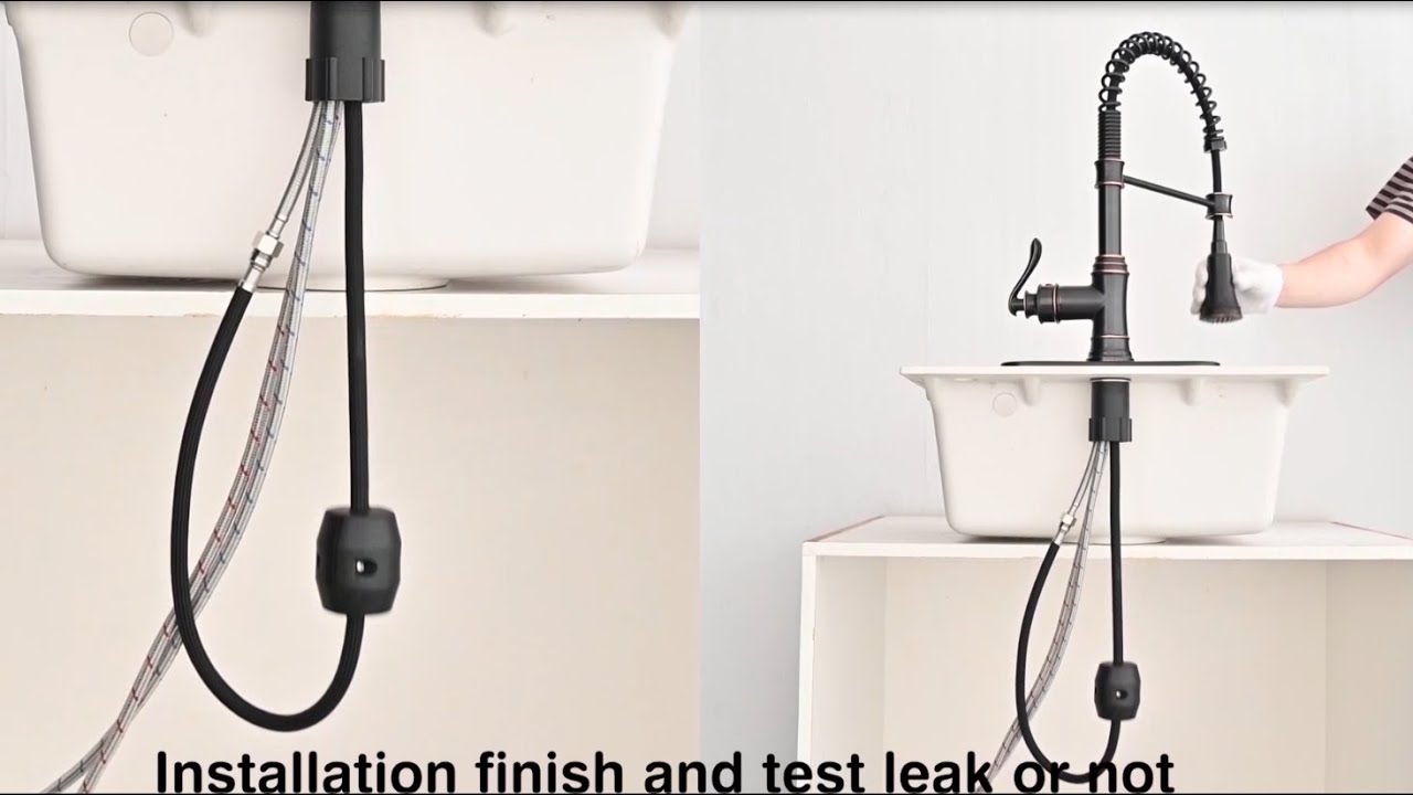 How to install Sensor Kitchen Faucet - YouTube