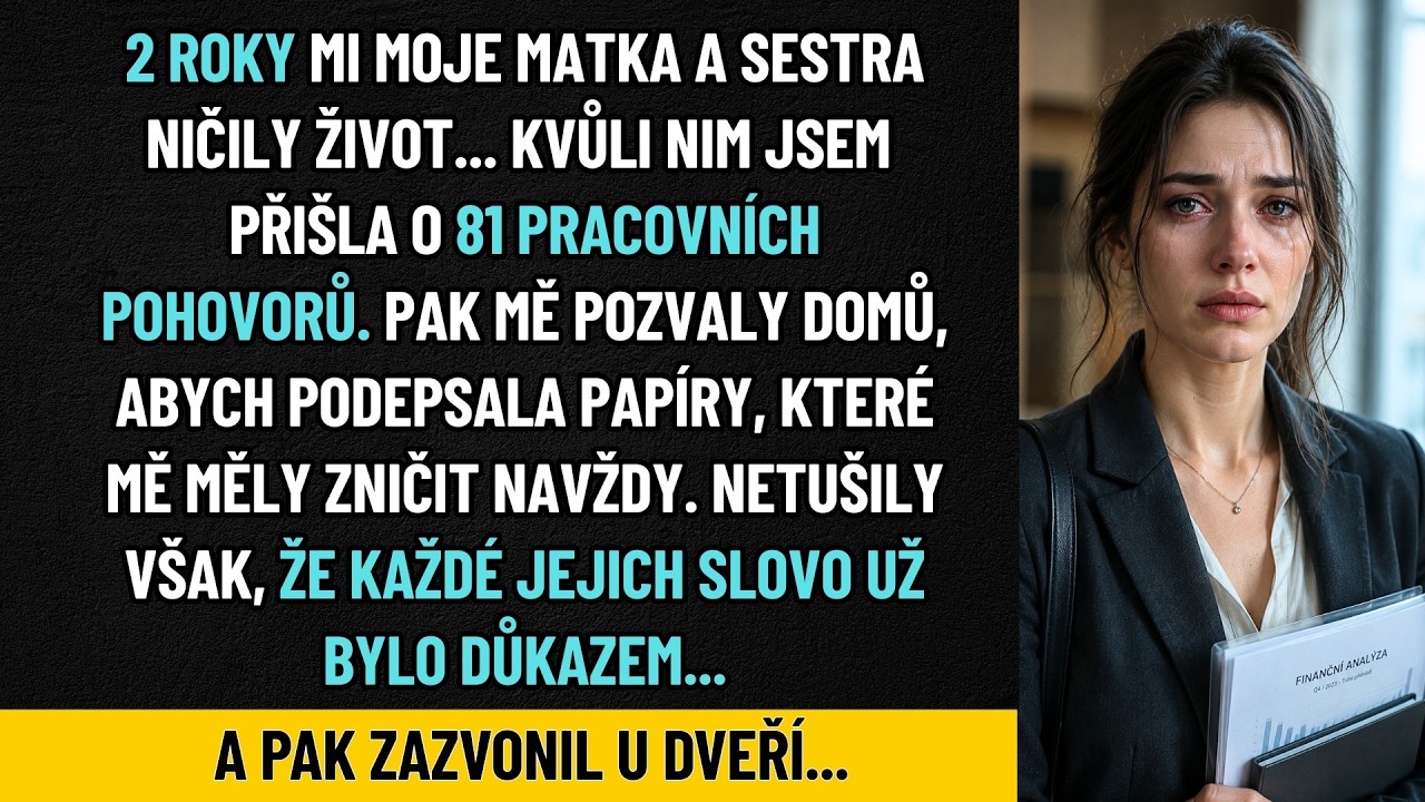 Před týdnem jsem ještě věřila, že jsem selhala. Dva roky jsem posílala životopisy, chodila na pohovory a vždycky skončila s odkazem „zkušenosti máte působivé, ale". Pak jsem dnes u oběda u matky...