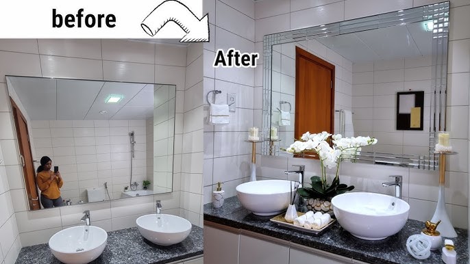 Upgrading a Bathroom Mirror with an Easy to Use MirrorMate Frame