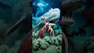 Sperm Whale vs Giant Squid 😱