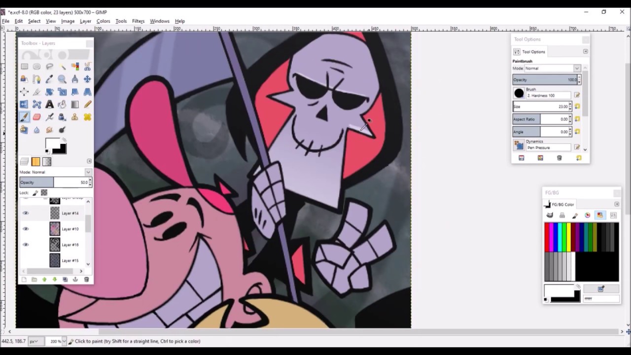 billy and mandy in GIMP (speedpaint) read description