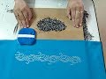 How to Stone Board make a Rhinestone Transfer and Apply to Saree Borders Video