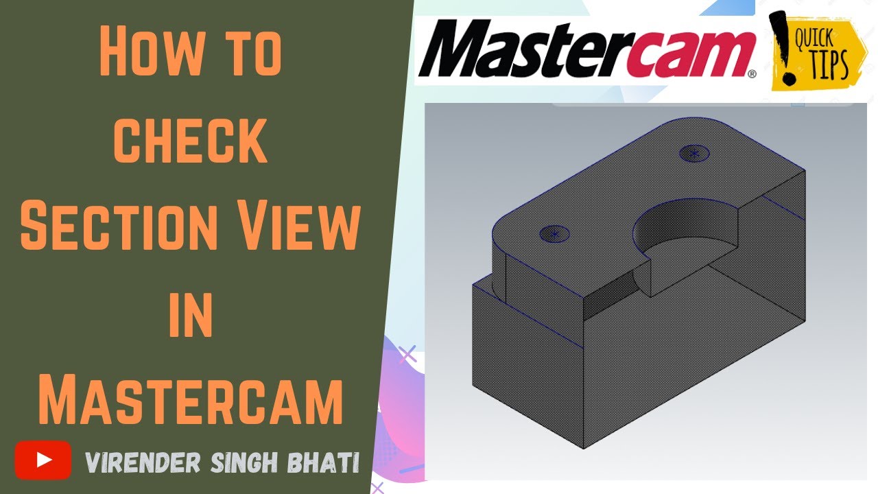 Section View in Mastercam || How to check section view || Section view ...