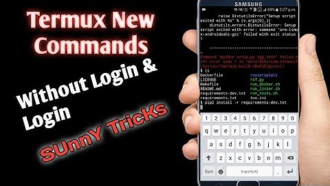 Termux new commands without login & login