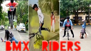 BMX Rider and Girl Performing Stunt New Tiktok(Cycle Stunt Tiktok videos) (Viral Bmx Tiktok videos)