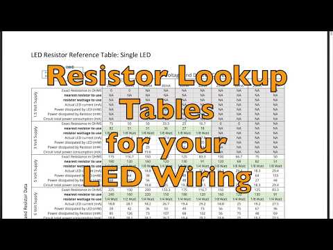 Resistors for LED Wiring Followup and Free Download