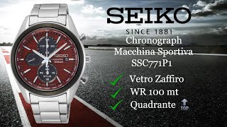 Seiko Chronograph MACCHINA SPORTIVA ⌚ Vetro Zaffiro e Quadrante 🔝