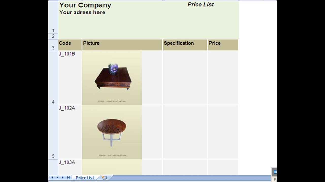 Product Catalogue Template Excel from i.ytimg.com