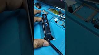 USB Hub Stand created display Back Steel