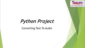 Python Simple Project | Convert Text to Audio