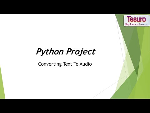 Python Simple Project | Convert Text to Audio