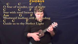 Video thumbnail of "We Three Kings (Christmas) Ukulele Cover Lesson in Am with Chords/Lyrics"