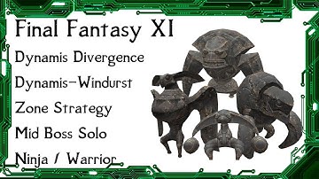 FFXI - Dynamis Divergence Windurst Zone Strategy and Mid Boss Ninja Solo Battle Example