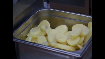 Potato slicing with FC-10+ slicing disc (3/8")