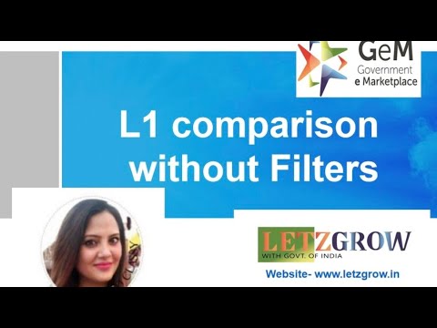 L1 Comparison without golden parameter!!! #productlisting#gem #governmentemarketplace#l1comparison