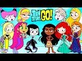 Teen titans go vs princess ariel and friends cartoon character swap  setc